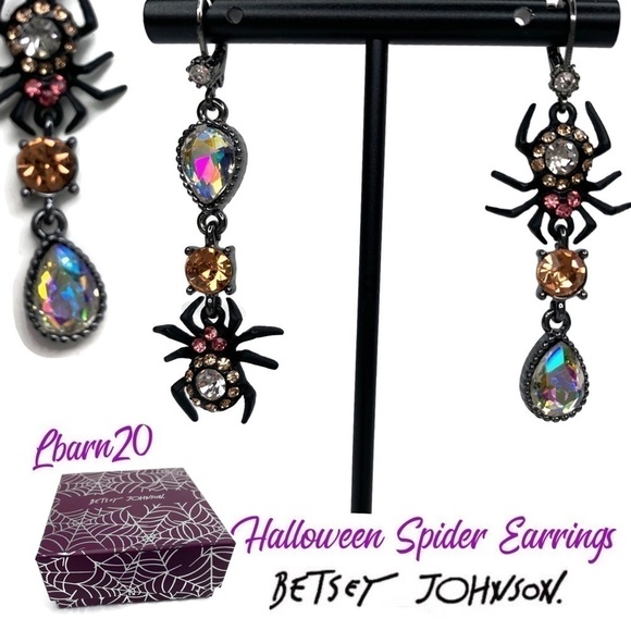 Betsey Johnson Halloween Spider Earrings Halloween - Picture 1 of 5
